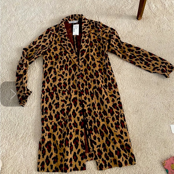 Leopard print long cardigan (fits more M/L) - Picture 1 of 5